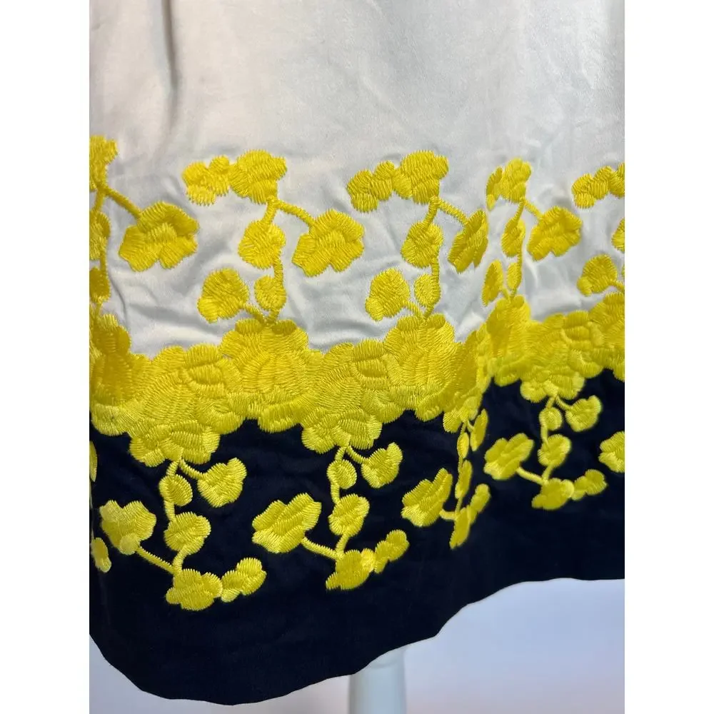 Draper James | Climbing Bloom Dress | Fit and Flare Embroidered Trim Pockets | 8 - Picture 7 of 15